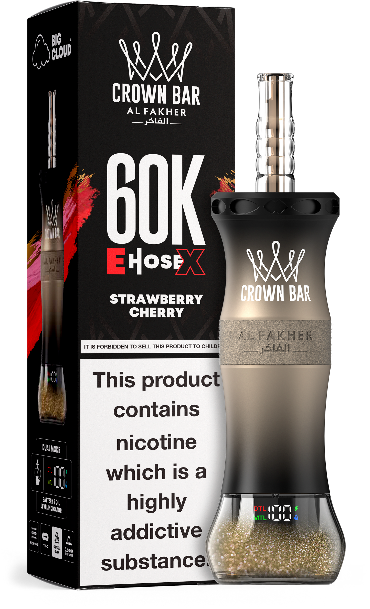Al Fakher Crown Bar 60K E-Hose X